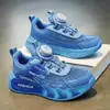Zapatos Deportivos Nuevos para Niños 2026 para Niños Medianos y Grandes Transpirables por un Lado Botón Giratorio Primavera y Verano Zapatos para Correr Zapatos para Niños