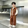Conjunto de Ropa de Otoño para Niños Estilo Primavera y Otoño 2026 Nuevo Estilo Niños Medianos y Grandes Deportes Moderno Genial Niño Otoño Estilo Callejero Moderno