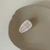 Pinza para el Cabello Fresca de Cuadros con Forma de Gota de Agua con un Toque de Lujo, Mini Pinza Exquisita para Cabello Rebelde, Accesorio para el Cabello de Pinza de Pato Lateral