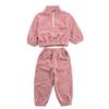 Traje de Felpa Forrado para Bebé Otoño e Invierno 2025 Cuello Alto Conjunto Deportivo de Sudadera Ropa Exterior de Polar para Bebé Conjunto de Dos Piezas