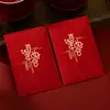 Sobres rojos de boda de alta gama con la palabra "feliz" para sobres de regalo creativos de compromiso y para recién casados