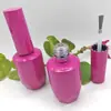 Frasco de Vidro para Esmalte 9-12ml Spray Frasco de Vidro Roxo Escuro com Tampa e Pincel Frasco Cosmético Personalização