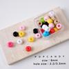 Acrílico cor sólida 8mm furo reto de quatro vias contas acessórios DIY manual pulseira pingente acessórios de joia não desbota