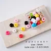 Acrílico Color Sólido Estrella de Cuatro Puntas Agujero Recto Cuentas Accesorios Hecho a Mano DIY Pulsera Colgante Accesorios de Joyería No se Desvanecen