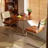 Mesa de jantar estilo vintage, mesa de reunião, mesa redonda retrô, mesa de centro de pequeno porte, mesa lateral de varanda, escrivaninha simples para home office