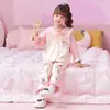 Pijama para Niña Algodón Peinado Primavera y Otoño Linda Princesa Manga Larga Infantil Niña Bebé Otoño Ropa de Casa Infantil