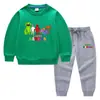 2023 Primavera y otoño nueva ropa infantil transfronteriza suéter para niños pantalones de dibujos animados conjunto de dos piezas bebé algodón traje de manga larga