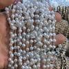 Suministro directo de fábrica cadena de perlas brillantes cuentas hechas a mano accesorios de joyería cuentas adornos para collar accesorios de joyería