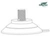 Venta Caliente Transfronteriza Ventosa de Tornillo de 32 mm Ventosa de Tuerca Transparente M4M5M6 con Rosca Longitud 6-15 mm