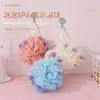 Flor de esponja bola de banho 2 em 1 bola de banho espumante macia para uso doméstico, não se desfaz, flor de banho de esponja
