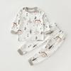 Conjunto de Ropa Interior de Primavera y Otoño para Niños, Ropa de Dormir Básica de Algodón Puro para Bebés, Estilo de Cuatro Estaciones para Niños y Niñas, Ropa Separada de Manga Larga