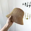 Chapéu de Sol Estilo Férias de Verão na Praia do Litoral para Mulheres, Chapéu de Palha com Renda, Chapéu com Proteção Solar, Chapéu de Pescador Respirável