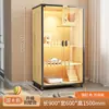 Villa para gatos jaula para gatos, lujosa casa de madera para gatos con puerta de cristal, casa para gatos con arenero integrado, nido para gatos transpirable y ahorrador de espacio