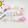 Mini carrito de comida para animales pequeños, accesorios de resina para jugar con comida, pegamento de crema, pinzas para el pelo DIY, funda para teléfono móvil, parche de papelería, venta al por mayor