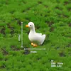 Musgo Micro-Paisagem Criativa Fofa Pato Branco Pato Amarelo Estatueta Decoração Miniatura Mini Ornamento de Mesa