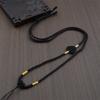 Fina cuerda de jade tejida a mano ágata cera de abeja cuerda de collar para el cuello cuerda con colgante de hojas cuerda con colgante de esmeralda