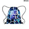 Nuevo producto 3D: Robot espacial Astro Bot, pantalones con bolsillo con solapa y cordón ajustable, mochila escolar portátil de gran capacidad con cordón ajustable, impermeable.
