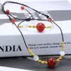 Estilo de celebridad en línea collar de ágata roja natural frijol enamorado pulsera de pareja modelos populares de TikTok soporta entrega de una pieza venta al por mayor