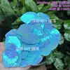 Escama de Dragón Sirena Iridiscente Concha Grande 40mm Lentejuelas Plegadas DIY Siete Colores Deslumbrante Escama de Pez Forma de Abanico Cuentas