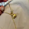 Collar con Colgante de Elefante de Oro Sólido Estilo Étnico de Moda Nueva Cadena Retro China para Clavícula Venta al por Mayor