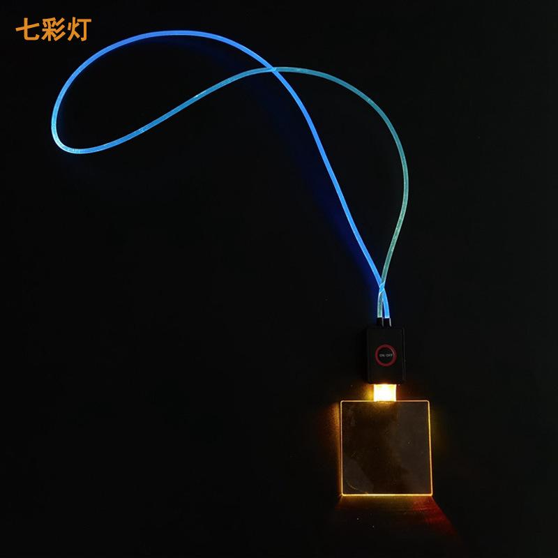 USB充电LED发光吊牌亚克力发光工作牌酒吧KTV闪光胸牌可镭射LOGO-1.jpg