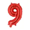Conjunto de Balões de Aniversário Vermelhos com Letras, Formato de Corpo Slim de 16 polegadas, Balão de Folha de Alumínio com Monograma Personalizado, Inflável