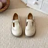 Sapatos femininos estilosos retrô de sola macia modelo primavera e outono 2026 sapatos estilo princesa britânica para meninas sapatos pretos infantis para performance
