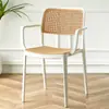 Silla de Plástico Ratán Nórdico para Exterior Hogar Apilable Silla de Comedor Silla de Celebridad de Internet Silla de Respaldo Medieval Silla para Escritorio de Apartamento Pequeño