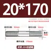 Tornillos de Doble Extremo de Acero Inoxidable 304, Pernos Extendidos de Longitud Igual, Biela, Varillas Roscadas, Barras Roscadas M12-M24
