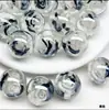 Dingyi K16 Cuentas de Flor de Jamaica Rosa Luna Fría Resina Galvanizada Cuentas de Flor de Rosa con Agujero Cuentas Sueltas Material para Pulsera DIY