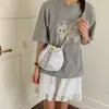 Bolso de Cubo con Cordón Estilo Japonés para Mujer 2026 Nuevo Bolso Cruzado Sencillo Bolso Pequeño Lindo de Lunares Bolso Casual