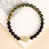 Pulsera de Sándalo Verde Obsidiana Falta Reposición de Agua Pulsera de Madera Jade Hetian Natural Calabaza de Fortuna y Prosperidad Regalo de Verano para Novia Pulsera