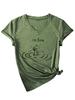 Camiseta informal divertida de eBay europea y americana, camiseta informal con cuello en V y personalidad "Estoy bien", comercio exterior en stock, manga corta para mujer