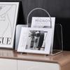 Revistero de acrílico con asa, pequeño estante de piso, estante de almacenamiento de escritorio, mesa de centro de celebridades de Internet, sala de estar, decoración suave