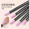 Caneta de gravação em quartzo para nail art removedor de cutícula lixa para borda da unha empurrador de sujeira polidor de unha lixa de unha ferramenta de cuidado de superfície