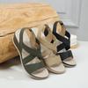 (Agotado, No se resurtirá) Q316-4 Estilo Europeo y Americano 2026 Sandalias de Playa Casuales al Aire Libre Elásticas Simples de Cuña