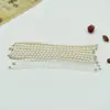 Cadena corta de cuentas de vidrio con hebillas en ambos extremos, accesorios, colgantes, accesorios para cadena de bolso