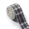 Borde Dentado Cinta a Cuadros Estilo Británico Pinza para el Cabello Diadema Goma para el Cabello Accesorios DIY Ropa Bolsas Accesorios para Muñecas