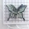 Moda de Celebridade da Internet Coreana Patch de Tecido Borboleta Totalmente Diamantado com Strass DIY Acessório de Cabelo Decoração de Sapato Broche Grampo de Cabelo Bolsa Acessórios de Roupa
