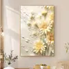 Pintura Decorativa Estilo Crema para Sala de Estar Pintura de Colgar para Pasillo Girasol Pintura de Pared de Fondo para Sofá Moderno Pintura de Piso Mural para Restaurante
