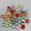 Acrílico Colorido Chapado AB Perforado Estrella Cuenta Pentagrama Acrílico Anillo Colgante Accesorios para Pulsera DIY Mano