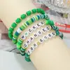 Pulsera para el Día de San Valentín Transfronteriza AliExpress Venta al por mayor Corazón de Amor Flor de Arcilla Blanda Pulsera de Cuentas con Letras Set de Joyería de Comercio Exterior