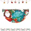 Bandera semicircular de Navidad, decoración festiva, tela colgante atmosférica para jardín exterior y patio, nueva bandera de arreglo decorativo transfronterizo