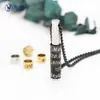 Colar de Contas com Nome Gravado Transfronteiriço DIY Família Casal Aço Inoxidável Presente de Feriado Fabricante Colar Gravado