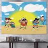 Tela de fondo de Crayon Shin-Chan Tela colgante Tela de pared Decoración de dormitorio Mesita de noche Dormitorio Tapiz de renovación Ins Sistema de curación B&B