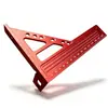Regla triangular extendida de aleación de aluminio para carpintería, regla de ángulo métrico, herramienta de medición de marcado y posicionamiento para carpintería