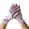 Verano Nuevos Guantes de Boda para Novia Guantes Cortos de Satén Adorno de Perlas Verano Protección Solar Fotografía Moda