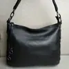 Bolso de Cuero Genuino para Mujer de Comercio Exterior Original, Piel de Vaca de Primera Capa, Venta de Liquidación, Precio Especial, Bolso de Doble Uso para Hombro Único y Cruzado