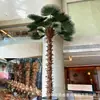 Coqueiro artificial em grande escala, fibra de vidro, resistente a UV, adequado para uso externo e interno, ideal para hotéis, shoppings e design de paisagem tropical