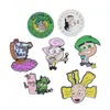 Broche de Metal de Personagem de Desenho Animado Criativo, Insígnia Periférica de Varinha Mágica Bidimensional Personalizada, Acessórios, Alfinete de Acessórios para Roupas